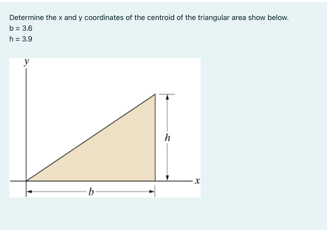 Solved Position of the centroid in the x-direction: | Chegg.com