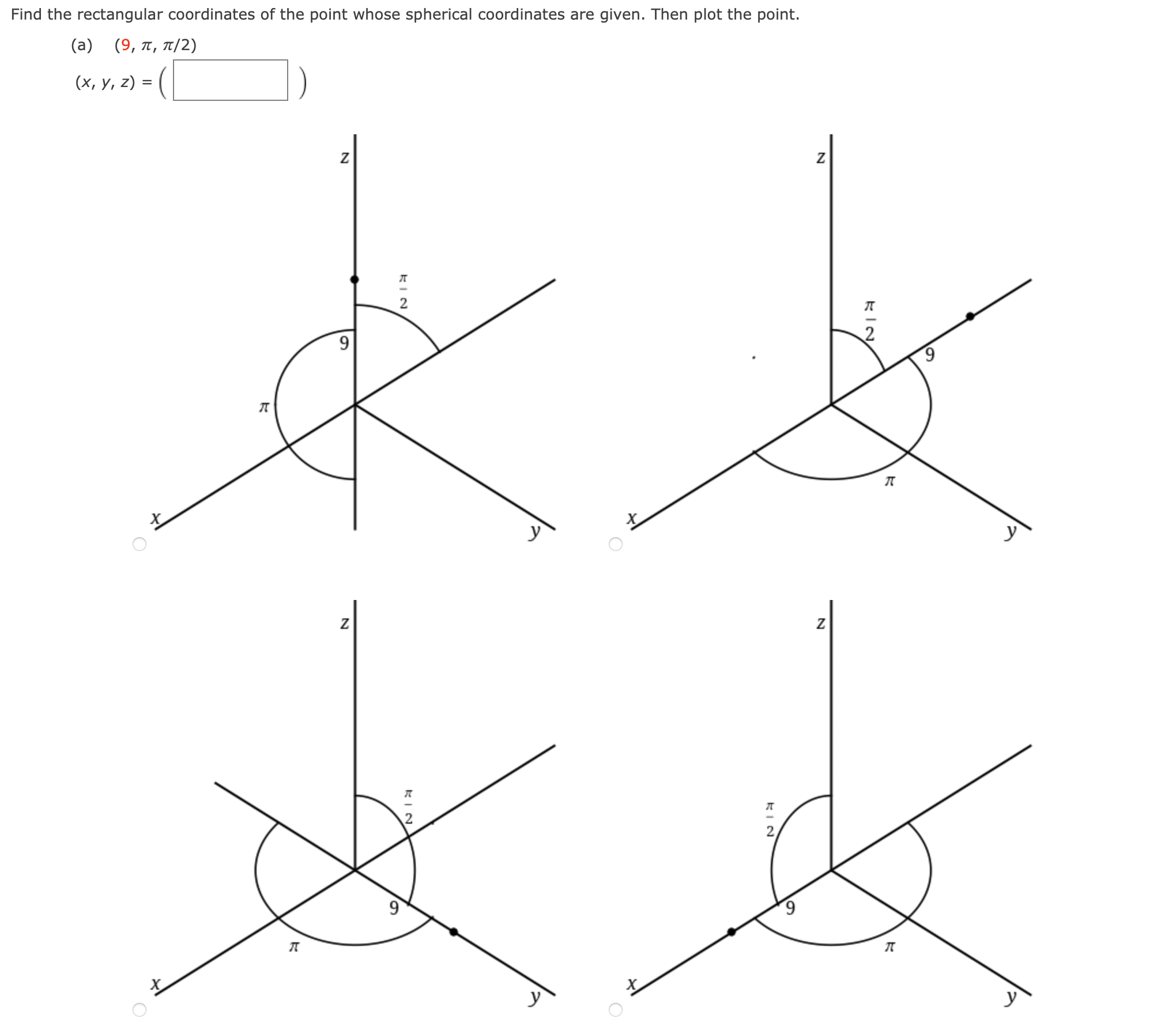 Solved Find the rectangular coordinates of the point whose | Chegg.com