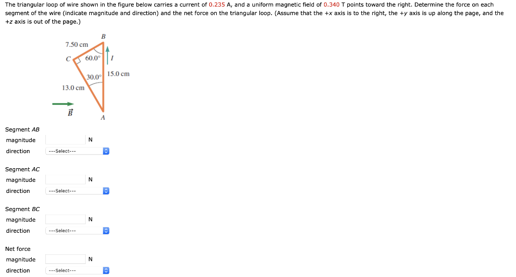 Solved The Triangular Loop Of Wire Shown In The Figure Below | Chegg.com