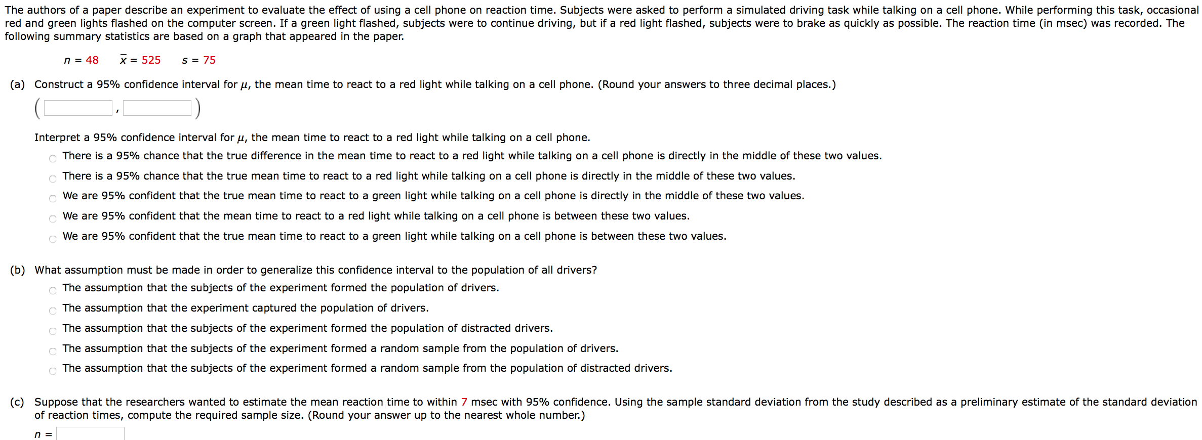 Solved The authors of a paper describe an experiment to | Chegg.com