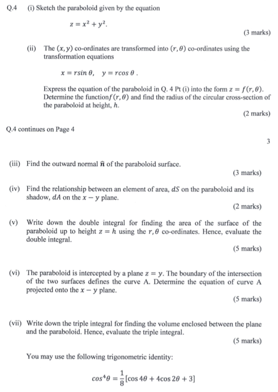 Solved 0 4 1 Sketch The Paraboloid Given By The Equatio Chegg Com