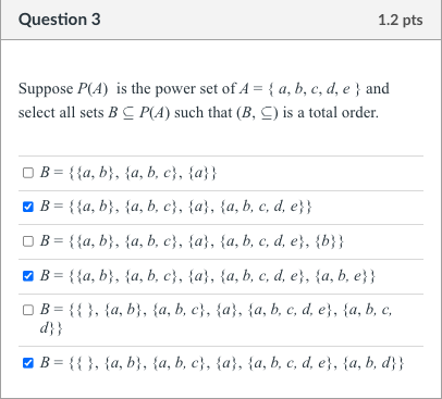 Solved Suppose P(A) Is The Power Set Of A={a,b,c,d,e} And | Chegg.com