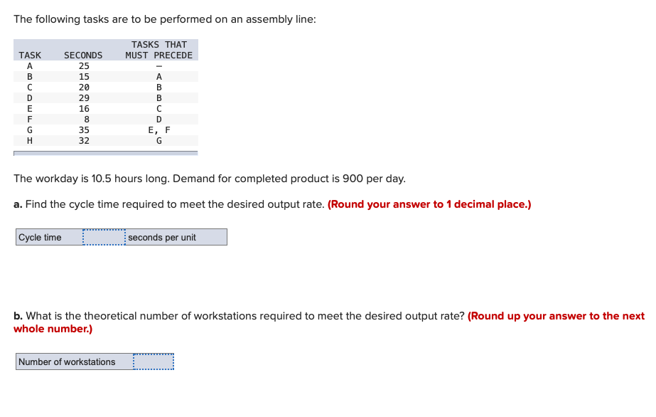 Solved The Following Tasks Are To Be Performed On An | Chegg.com