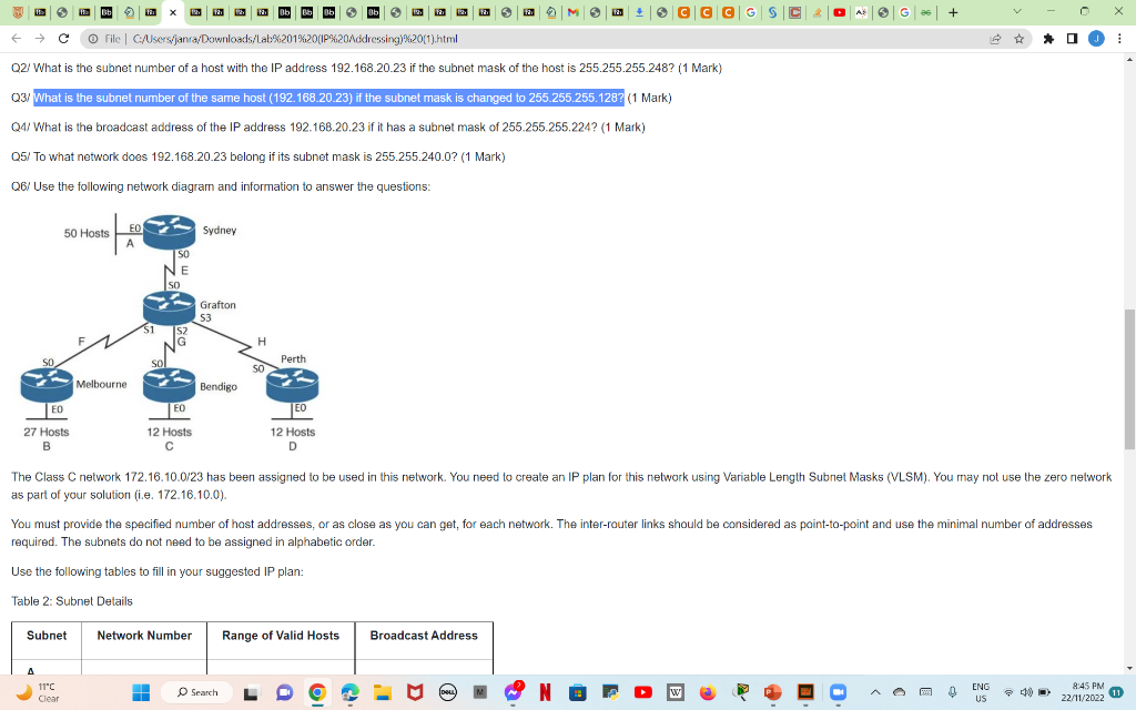 Solved Use the following network diagram and information to | Chegg.com