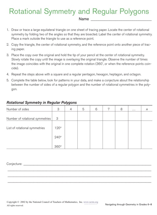 Solved Rotational Symmetry and Regular Polygons Name 1. Draw | Chegg.com