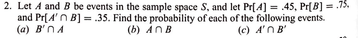 Solved 2. Let A and B be events in the sample space S, and | Chegg.com