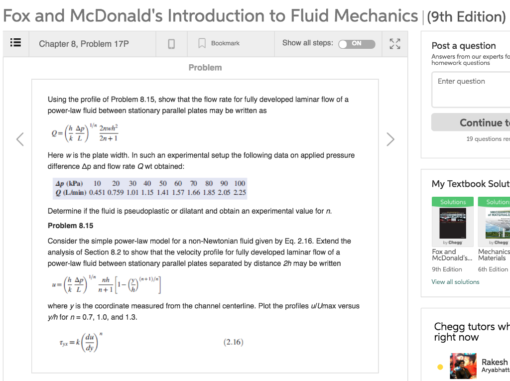 Introduction To Fluid Mechanics 9th Edition Pdf