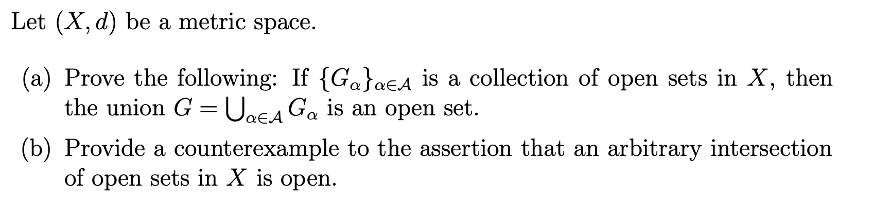 Solved Let (X, D) Be A Metric Space. LEA (a) Prove The | Chegg.com