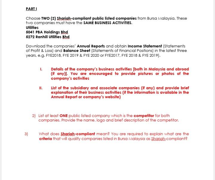 Parti Choose Two 2 Shariah Compliant Public List Chegg Com