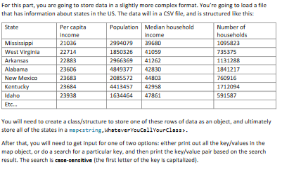 Solved For this part, you are going to store data in a | Chegg.com