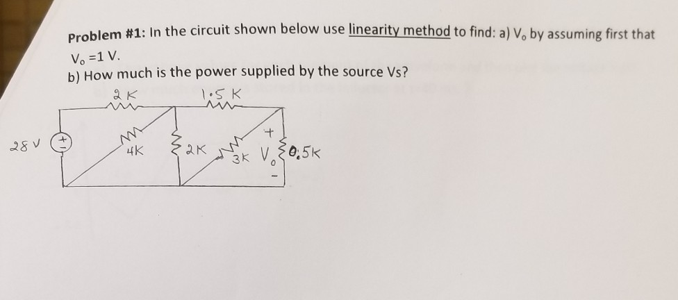 Solved Problem #1: In The Circuit Shown Below Use Linearity | Chegg.com