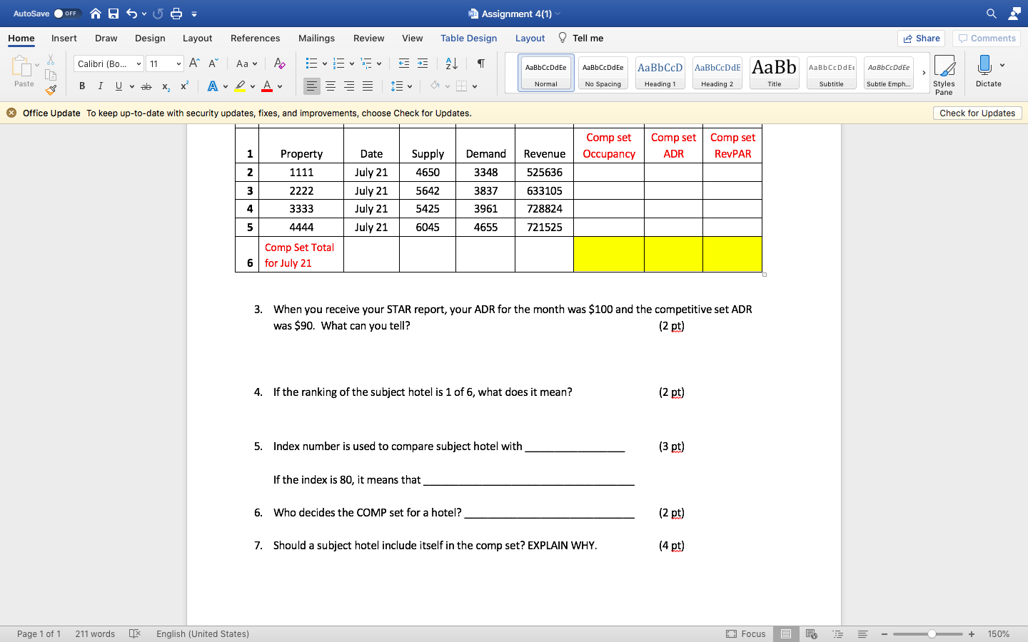 Solved AutoSave OFF 合同 wa Assignment 4(1) Home Insert Draw | Chegg.com