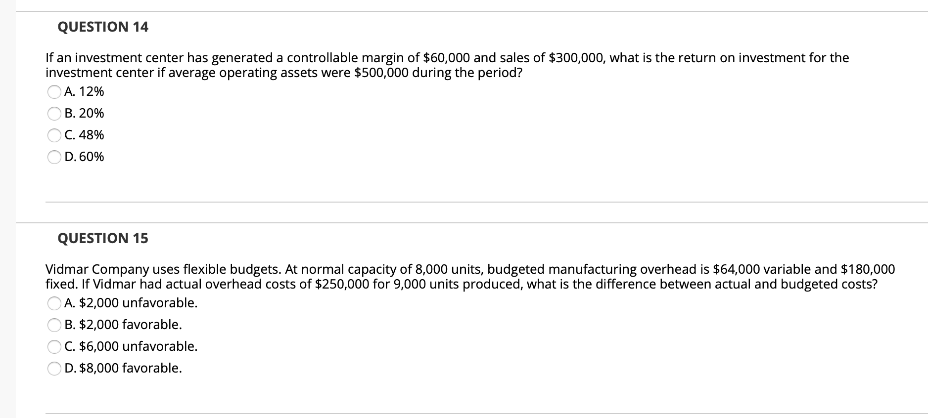 Solved QUESTION 7 The master budget of Benedict Company