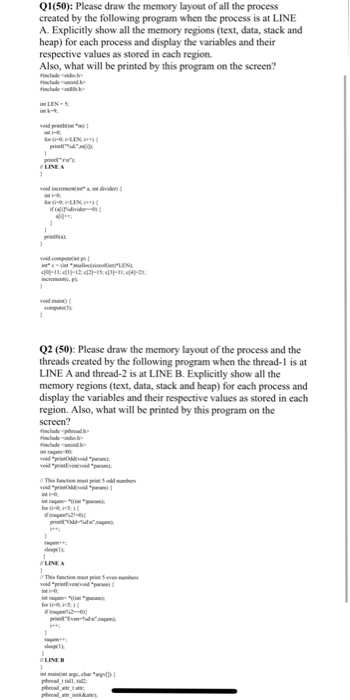 Operating systems Memory allocation | Chegg.com