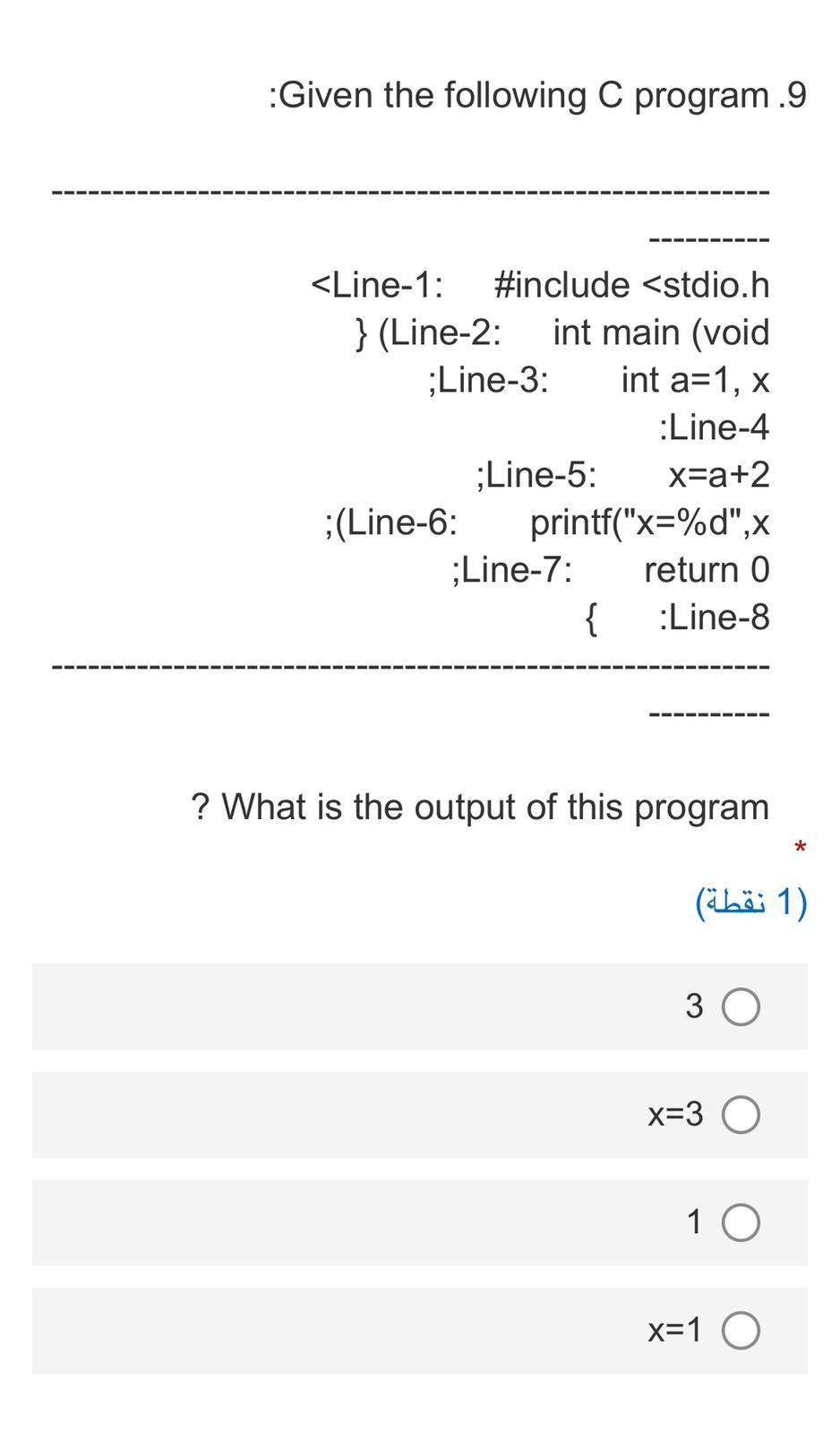 Solved Given the following C program.2 | Chegg.com