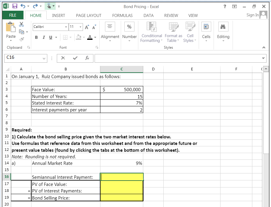 Solved Bond Pricing Using Tables 1. Calculate the price of a | Chegg.com