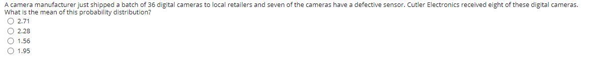 Solved A camera manufacturer just shipped a batch of 36 | Chegg.com