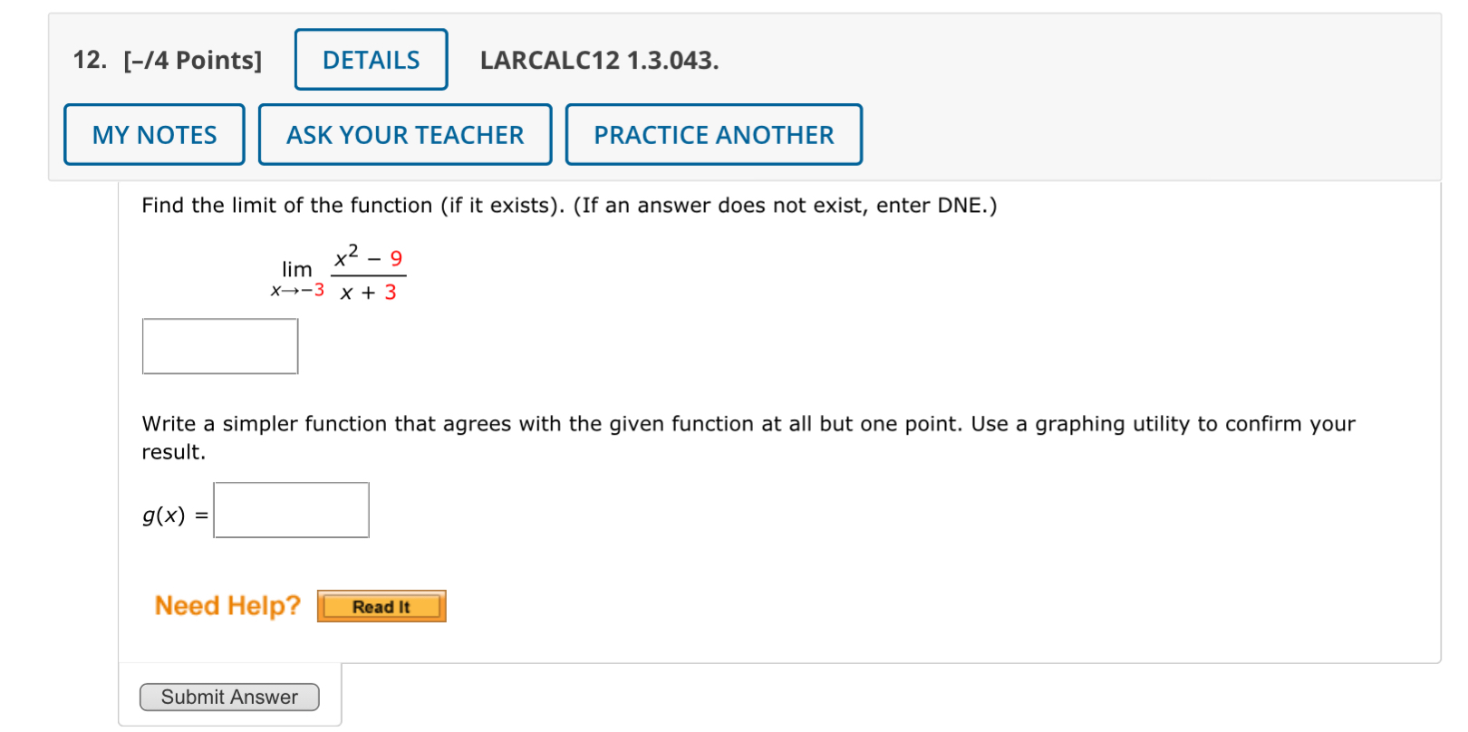 Solved Find the limit of the function (if it exists). (If an | Chegg.com