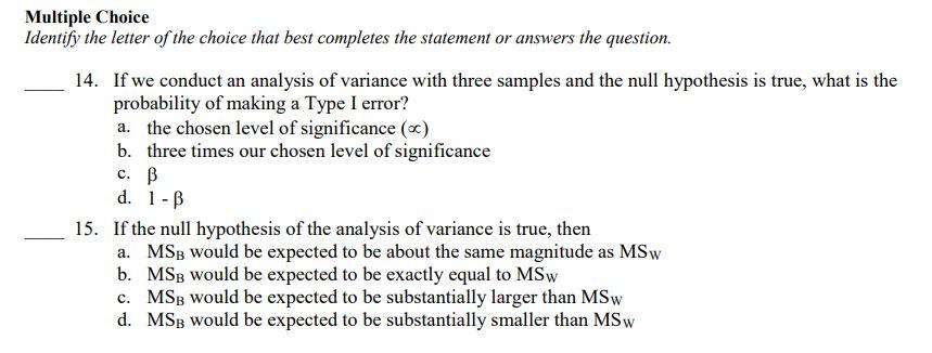 Solved Multiple Choice Identify the letter of the choice | Chegg.com