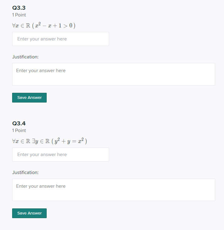 Solved For each statement below determine whether it is true | Chegg.com