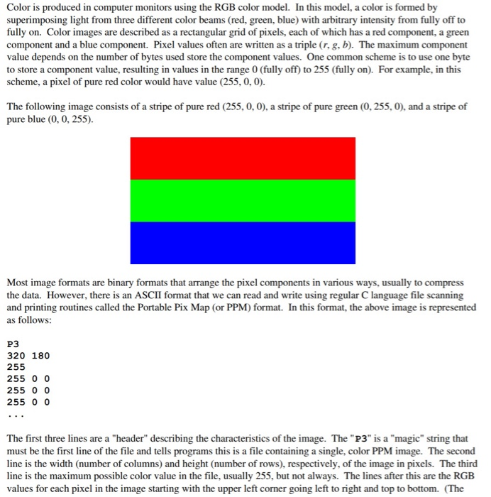 Color is produced in computer monitors using the RGB | Chegg.com