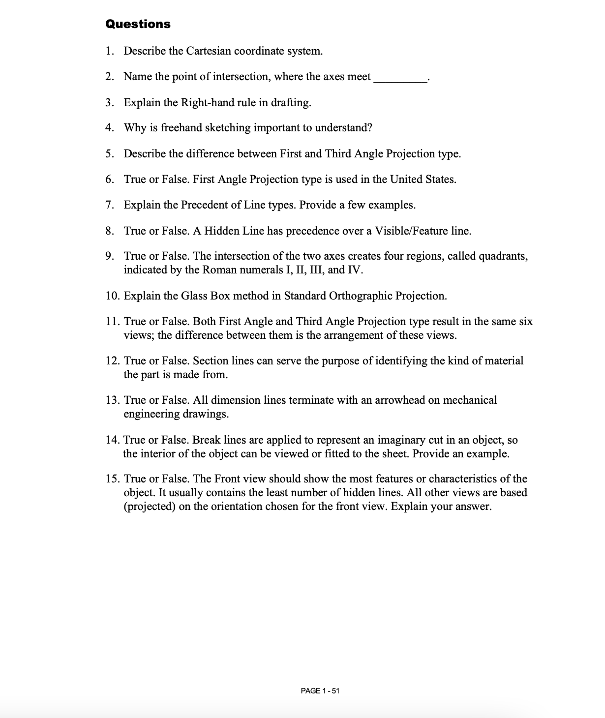 Chapter 12 - The Cartesian Coordinate System