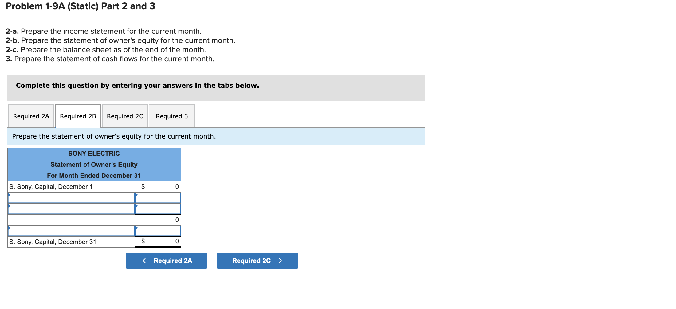 Solved Required information Problem 1-9A (Static) Analyzing | Chegg.com