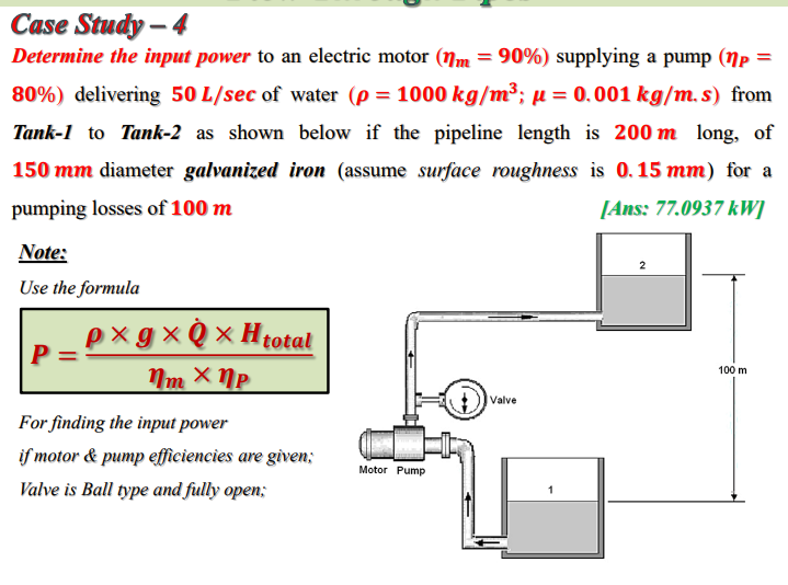 Solved Case Study - 4Determine the input power to an | Chegg.com