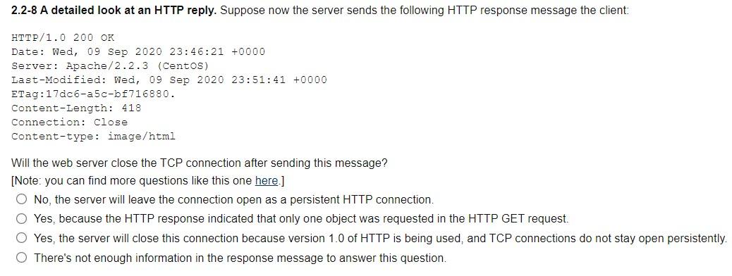 Solved 2.2-7 A detailed Look at an HTTP GET (3). Again, | Chegg.com