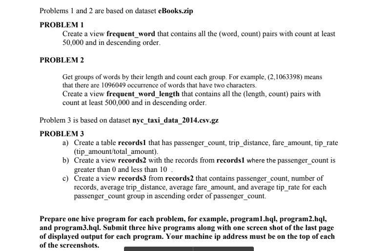 Problems 1 and 2 are based on dataset eBooks.zip | Chegg.com