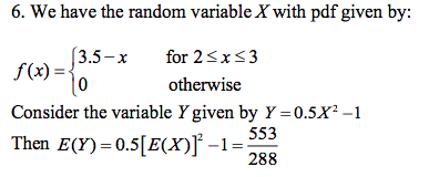 Solved 6. We have the random variable X with pdf given by: | Chegg.com