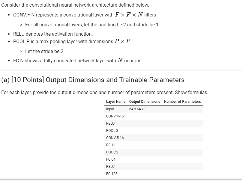 Consider the convolutional neural network | Chegg.com
