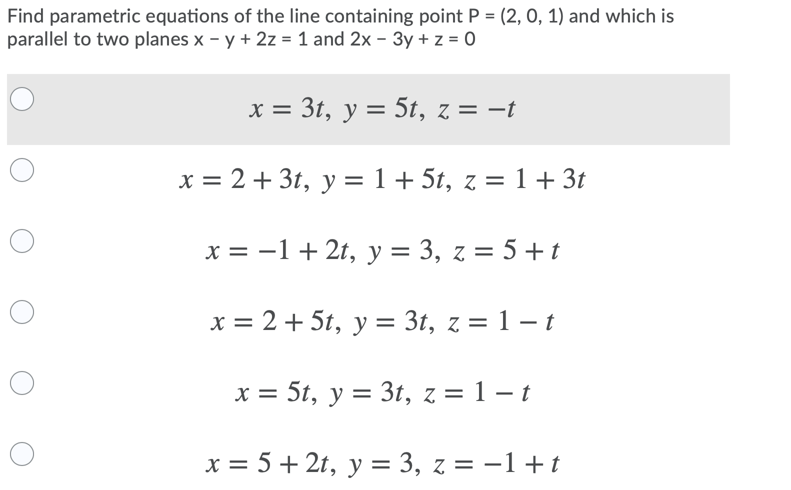 Solved Find parametric equations of the line containing | Chegg.com