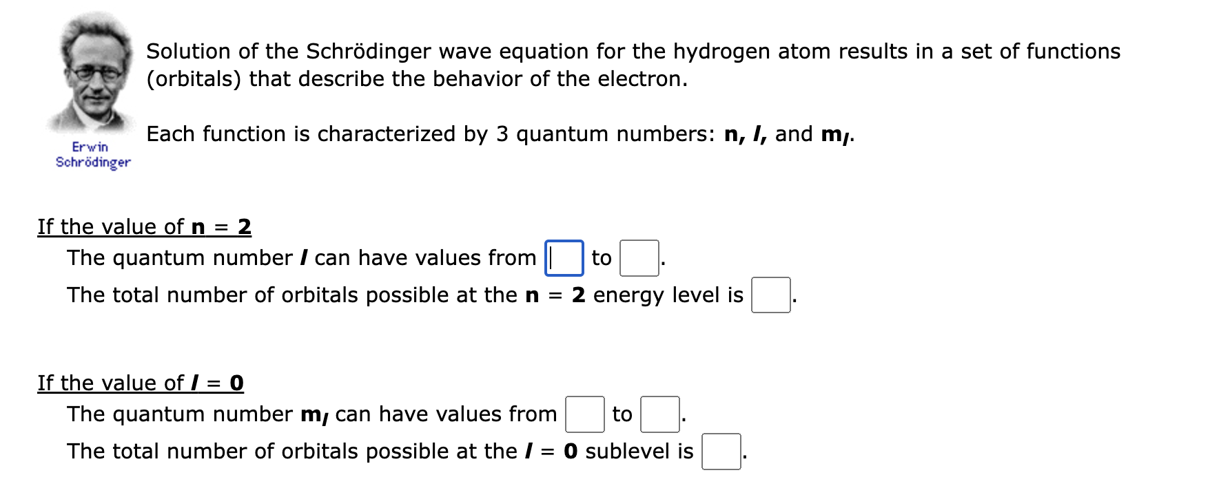 Solved Solution of the Schrödinger wave equation for the | Chegg.com