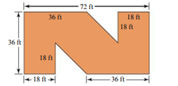 Solved - 72 ft- 36 ft 18 ft 18 ft N 36 ft 18 ft -18 ft -36 | Chegg.com
