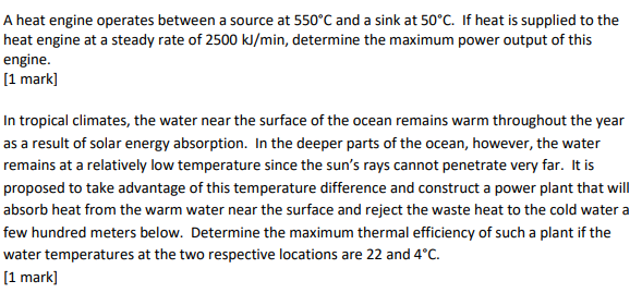 solved-a-heat-engine-operates-between-a-source-at-550-c-and-chegg