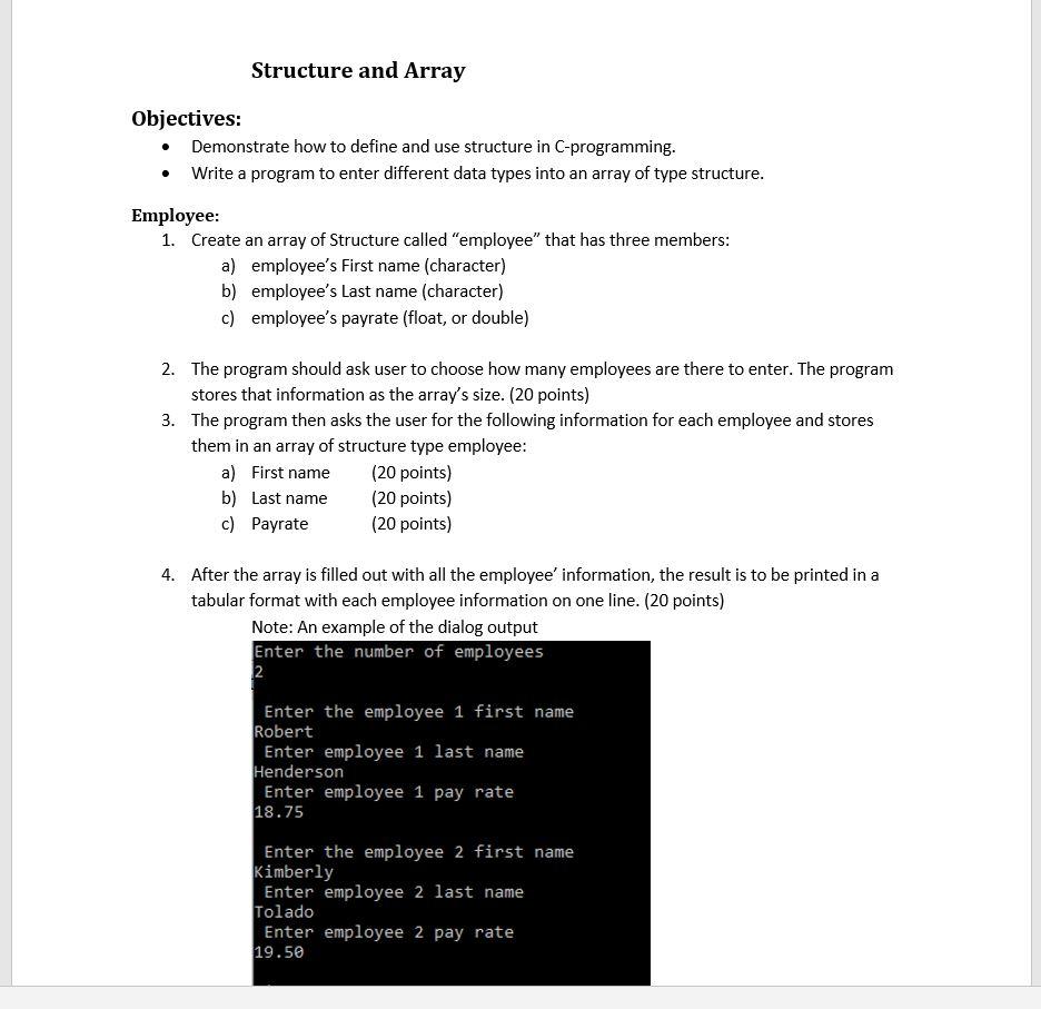 Solved Objectives: - Demonstrate how to define and use | Chegg.com