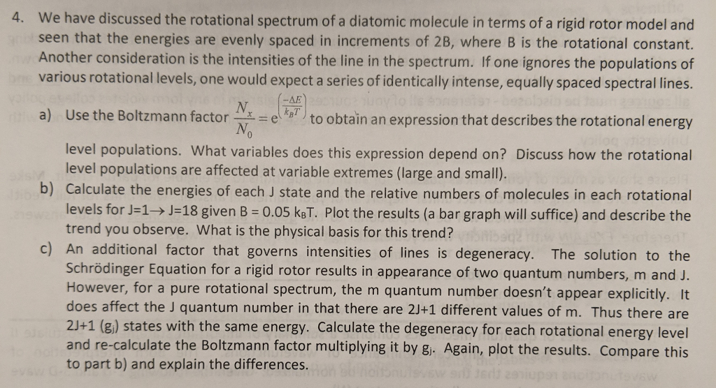 Solved We have discussed the rotational spectrum of a | Chegg.com