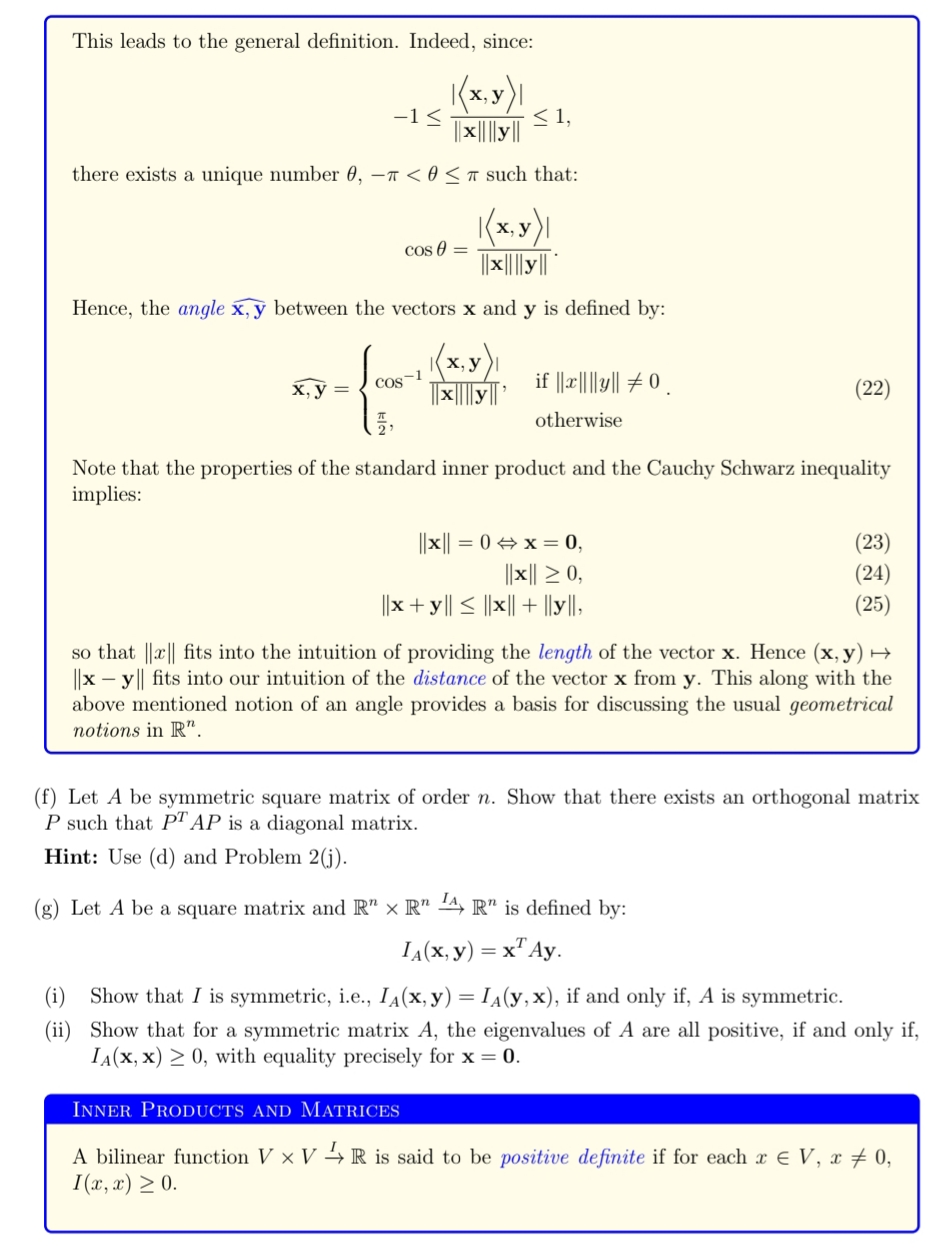 Solved Problem 3 Inner Products A Let V W Be Two Fi Chegg Com