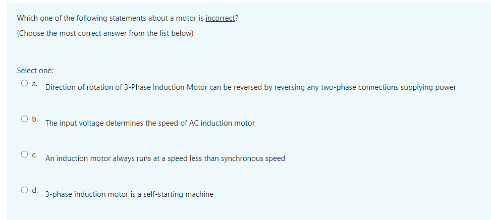 Solved A three phase, 50 Hz induction motor has a full load | Chegg.com