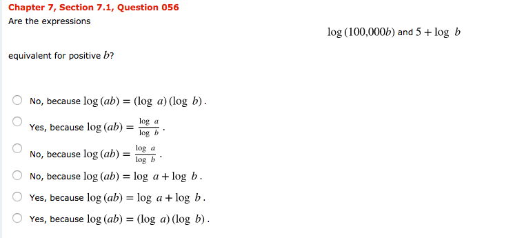 Solved Chapter 7, Section 7.1, Question 056 Are the | Chegg.com