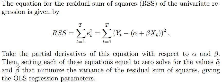 Solved The equation for the residual sum of squares (RSS) of | Chegg.com