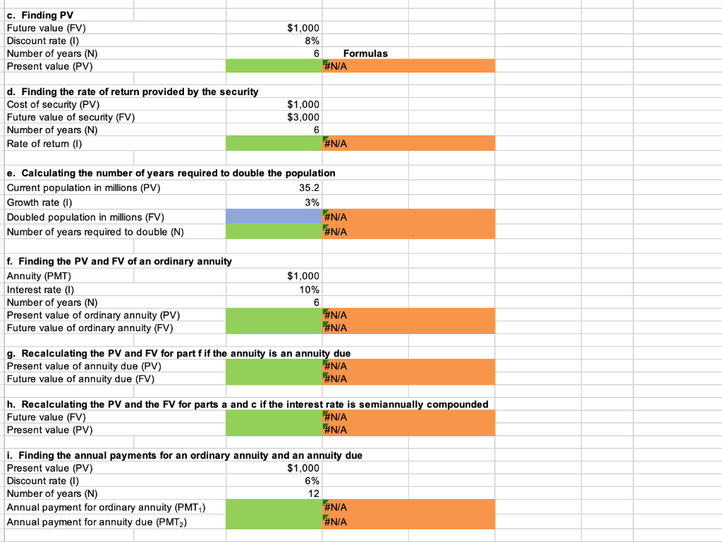 Time value of money a. Finding FV Investment (PV)