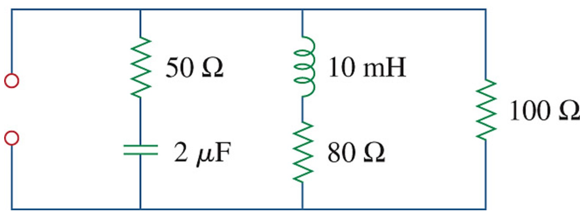 Solved Find Zeq for ω = 10000 rad/s Give your answer in | Chegg.com