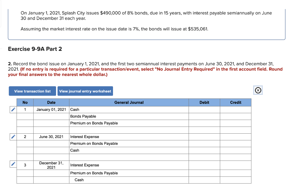 Solved Part 1 of 2 Required information Exercise 99A Record