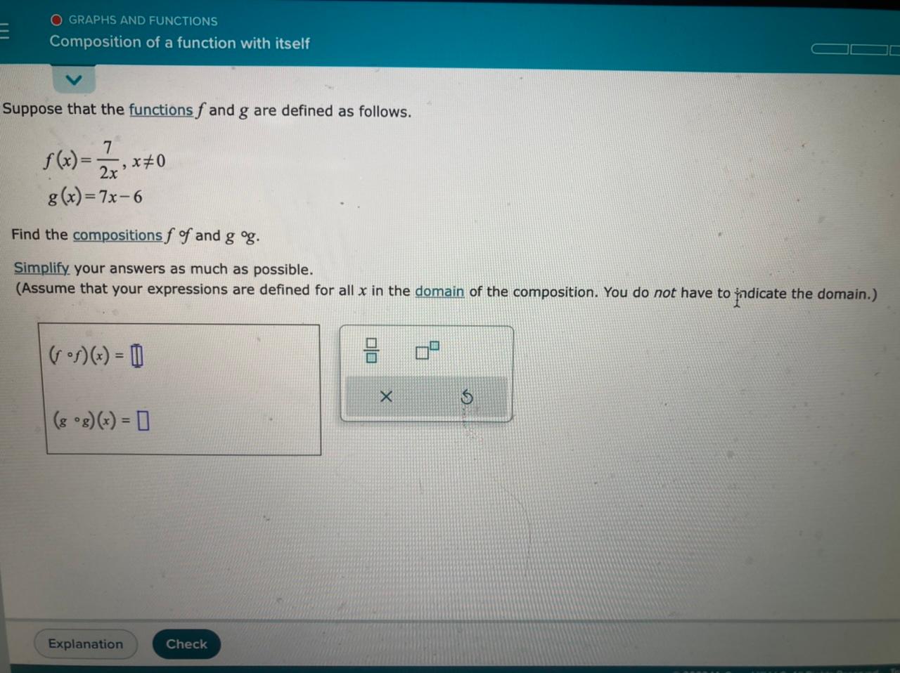 Solved Suppose that the functions f and g are defined as | Chegg.com