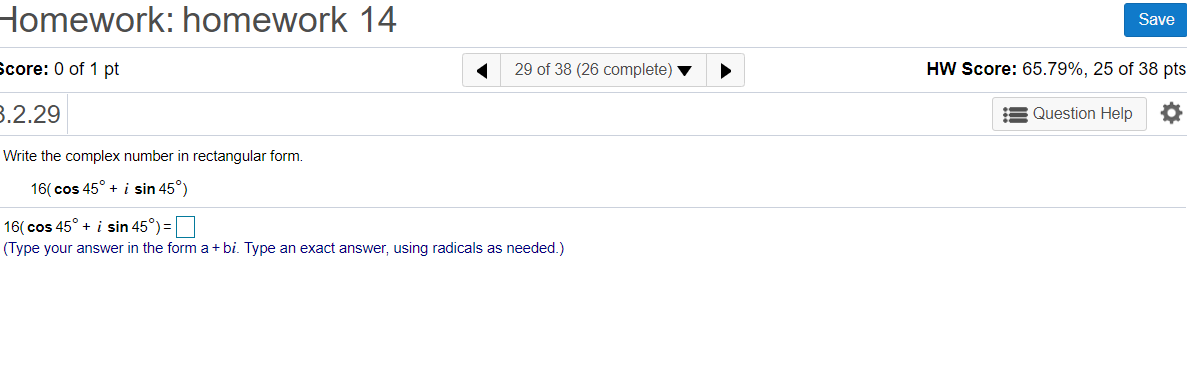 Solved Homework: homework 14 Save Score: 0 of 1 pt 29 of 38 | Chegg.com
