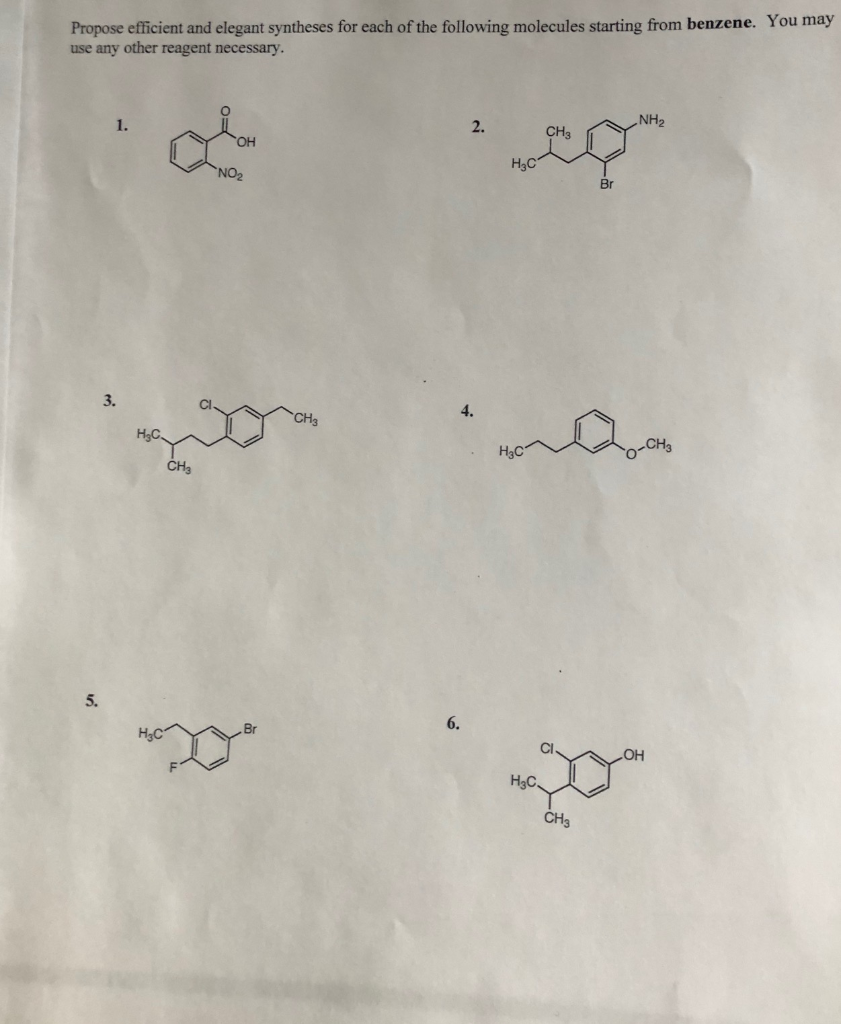 Solved Propose Efficient And Elegant Syntheses For Each Of | Chegg.com