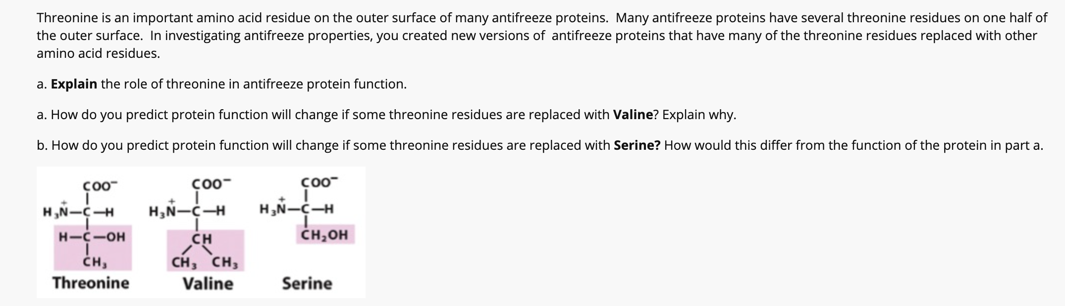 Threonine Is An Important Amino Acid Residue On The | Chegg.com