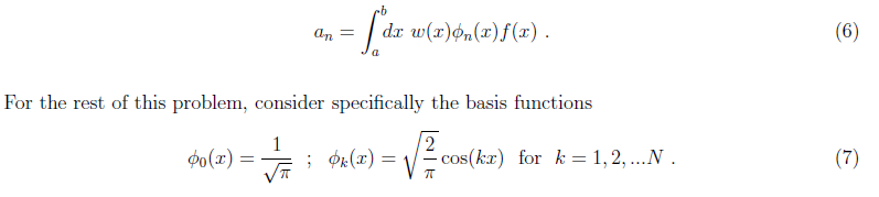 Solved Consider the general least squares fit with (real) | Chegg.com